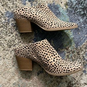 Leopard print booties